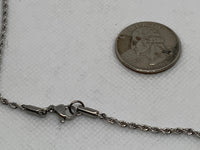 Stainless steel hypoallergenic neck chain, 20”.  ST101 FREE SHIPPING IN THE CONTINENTAL USA.