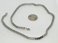 Stainless steel hypoallergenic giant box chain 20”. ST102 FREE SHIPPING IN THE CONTINENTAL USA.