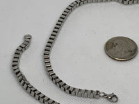 Stainless steel hypoallergenic giant box chain 20”. ST102 FREE SHIPPING IN THE CONTINENTAL USA.