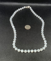 Genuine Selenite stones necklace with hypoallergenic stainless steel beads and clasp.  EP109 FREE SHIPPING IN THE CONTINENTAL USA.