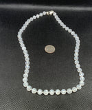 Genuine Selenite stones necklace with hypoallergenic stainless steel beads and clasp.  EP109 FREE SHIPPING IN THE CONTINENTAL USA.