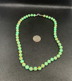 Genuine Gold Vein Howlite (in dyed green color) necklace with hypoallergenic stainless steel beads and clasp. EP118 FREE SHIPPING IN THE CONTINENTAL USA.