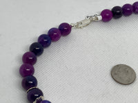 Sugulite stones in a 16” necklace with sterling silver.  SR2046    Ships Free in Con't USA