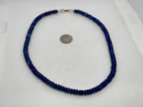 Genuine Lapis 17.5” necklace with sterling silver.  SR2038   Ships Free in Con't USA