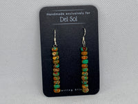 Turquoise composite earrings with sterling silver.  SR2036   Ships Free in Con't USA