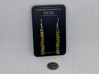 Turquoise composite earrings with sterling silver.  SR2036   Ships Free in Con't USA