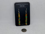 Turquoise composite earrings with sterling silver.  SR2036   Ships Free in Con't USA