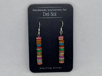 Gemstone variety earrings with sterling silver.  SR2035   Ships Free in Con't USA