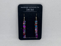 Turquoise composite earrings with sterling silver.  SR2033    Ships Free in Con't USA