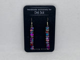 Turquoise composite earrings with sterling silver.  SR2033    Ships Free in Con't USA