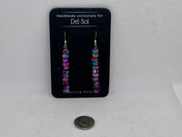 Turquoise composite earrings with sterling silver.  SR2033    Ships Free in Con't USA
