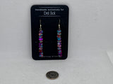 Turquoise composite earrings with sterling silver.  SR2033    Ships Free in Con't USA