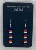 Genuine Lapis, Red Jasper, Petrified Wood, and sterling silver.  SR2056 FREE SHIPPING IN THE CONTINENTAL USA.