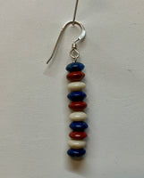 Genuine Lapis, Red Jasper, Petrified Wood, and sterling silver.  SR2056 FREE SHIPPING IN THE CONTINENTAL USA.