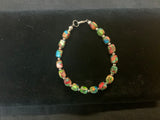 Sea Sediment Jasper bracelet with sterling silver.  SED-118