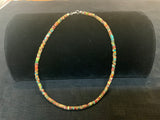 Sea Sediment Jasper with sterling silver necklace, 16” long.  SED-124