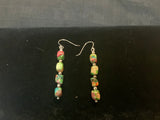 Sea Sediment Jasper earrings in sterling silver.  SED-117
