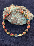 Sea Sediment Jasper bracelet with sterling silver.  SED-118