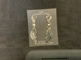 Navajo handcrafted sterling silver necklace and earrings set by Jason B.  LZ468