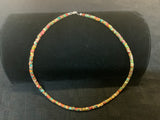 Sea Sediment Jasper Heishei with sterling silver 18” necklace.  SED-125