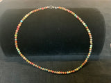 Sea Sediment Jasper stones with sterling silver in an 18” necklace.  SED-127