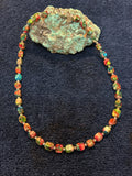 Sea Sediment Jasper 16” necklace with sterling silver.  SED-114