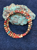 Sea Sediment Jasper memory wire bracelet.  SED-122