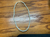 Handcrafted Mother of Pearl 6mm beads with sterling silver, 20”, SR1022. USA made FREE SHIPPING IN THE CONTINENTAL USA.