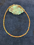 Sea Sediment Jasper Heishei with sterling silver 18” necklace.  SED-125