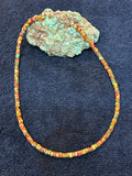 Sea Sediment Jasper with sterling silver necklace, 16” long.  SED-124