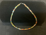Sea Sediment Jasper necklace with sterling silver, 16”.  SED-119