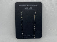 Black Onyx Earrings In hypoallergenic stainless steel.  EP102. Free Shipping in Con’t USA.