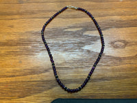 Genuine Amethyst and Black Onyx 4mm beads with sterling silver, 15”. SR1004 FREE SHIPPING IN THE CONTINENTAL USA.