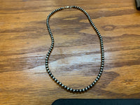 Navajo Style Pearls, aka Desert Pearls, sterling silver, 5mm, 20” long, USA made, SR1011