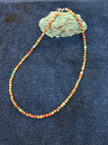 Sea Sediment Jasper stones with sterling silver in an 18” necklace.  SED-127