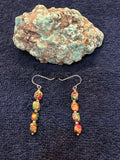 Sea Sediment Jasper earrings in sterling silver.  SED-117