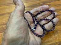 Handcrafted Genuine Amethyst stone and sterling silver necklace, 21” long, SR1017 FREE SHIPPING IN THE CONTINENTAL USA.