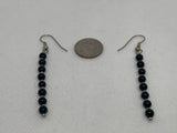 Black Onyx Earrings In hypoallergenic stainless steel.  EP102. Free Shipping in Con’t USA.