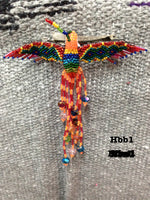 Guatemalan handcrafted hummingbird barrette with top quality glass seed beads