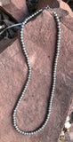 Stainless Steel necklace. 5mm beads in 18” length.  SSC18