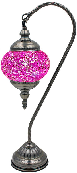 Mosaic Glass lamp in gooseneck style  114
