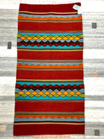 Zapotec handwoven rug in wool.  1035