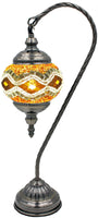 amber color stained glass mosaic glass globe lamp