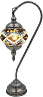 Handcrafted Mosaic glass lamp, 18" tall, #115