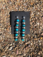 Sterling Silver and Genuine Turquoise earrings.  JK-12