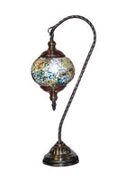 Handcrafted Mosaic Glass globe with lamp, 18" tall, #127