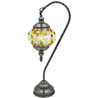 Handcrafted Mosaic Glass globe lamp, 18" tall,  #138