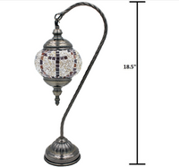 Mosaic Glass Goose Neck Lamp  #138
