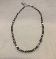 Navajo Pearl Style 18” necklace in sterling silver  SR110