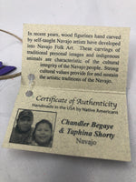 CM Navajo handcrafted hand carved ornaments by Chandler BeGaye and Taphina Shorty. 3”